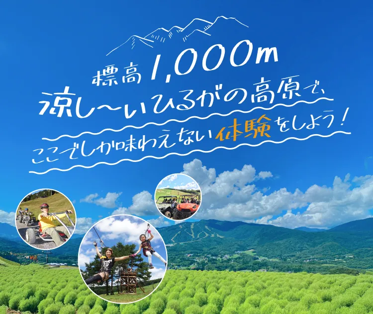 標高1,000m 涼し〜いひるがの高原で、ここでしか味わえない体験をしよう！